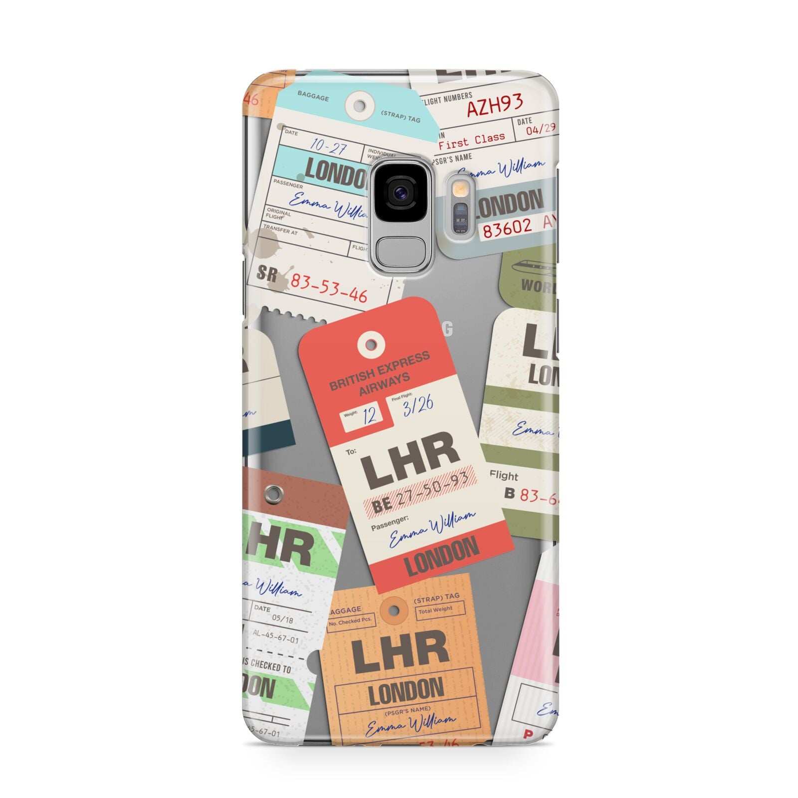 Custom Baggage Tag Collage Samsung Galaxy S9 Case