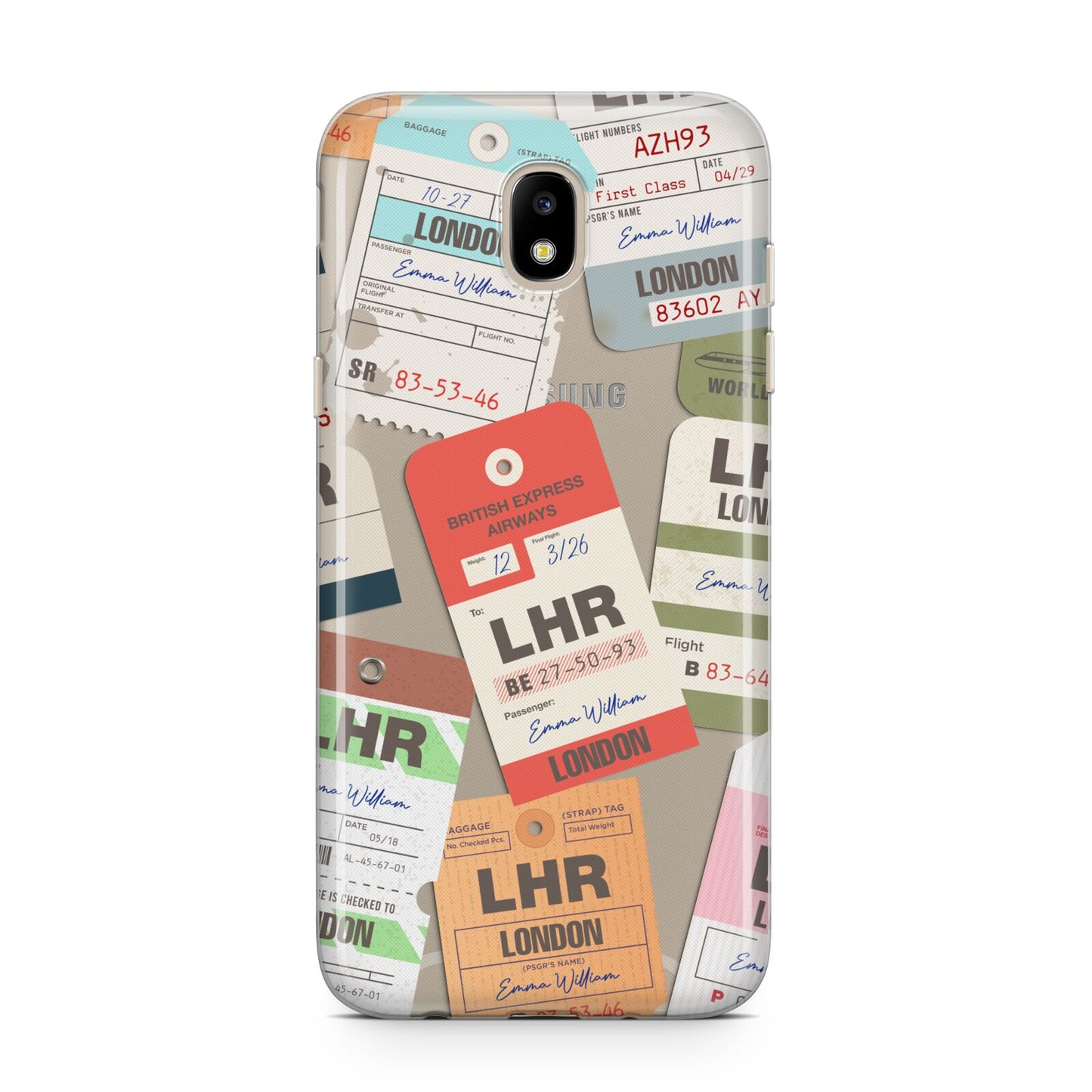 Custom Baggage Tag Collage Samsung J5 2017 Case