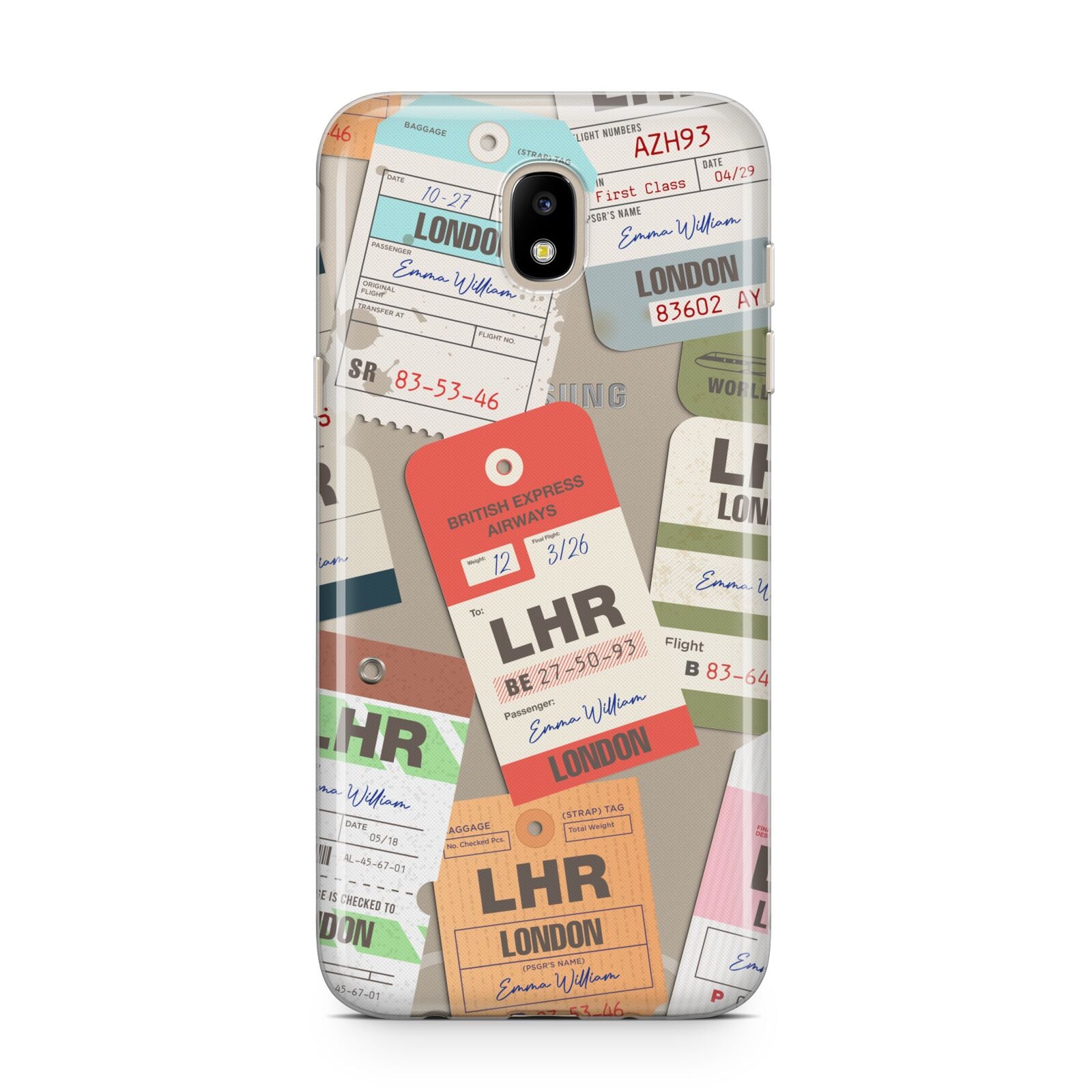 Custom Baggage Tag Collage Samsung J5 2017 Case