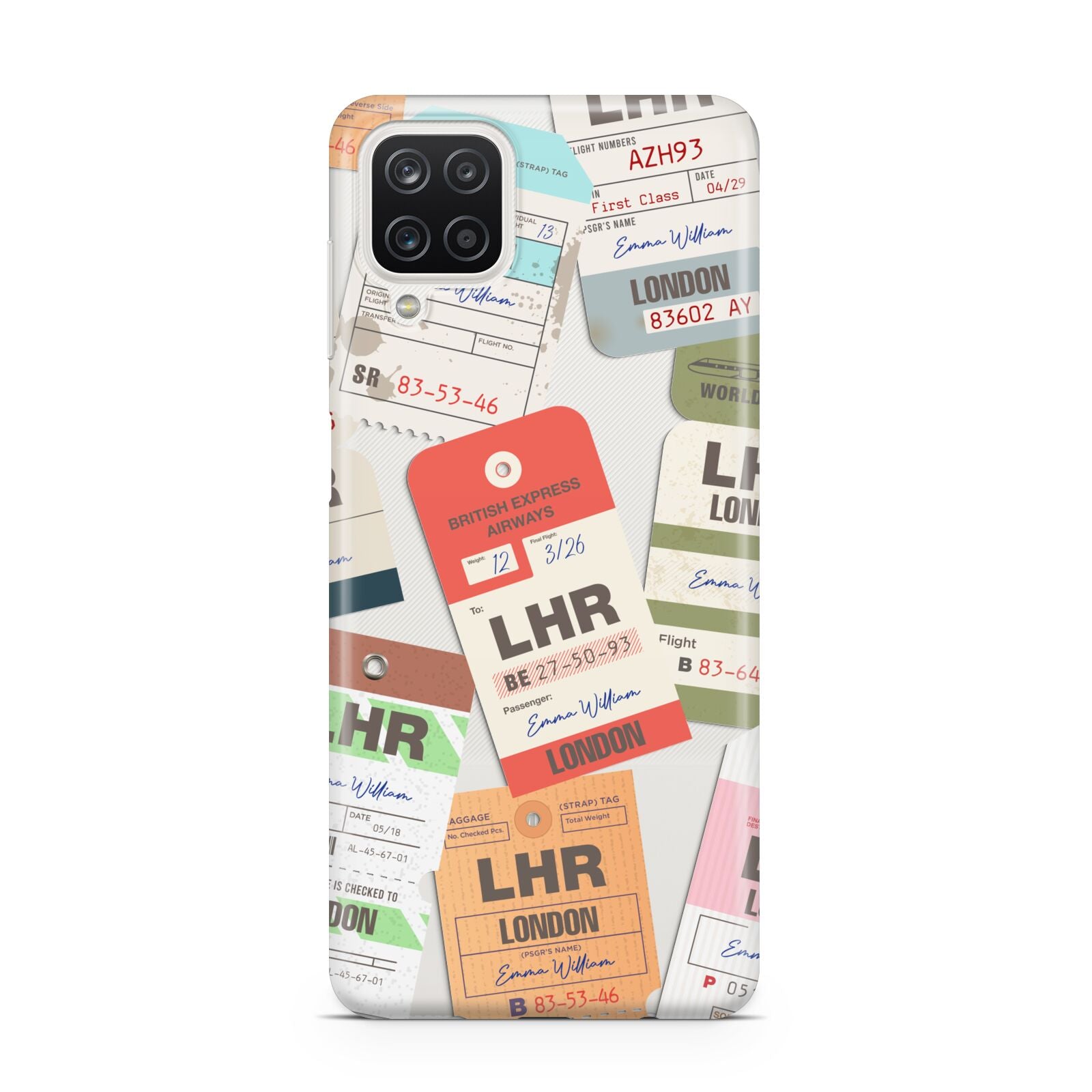 Custom Baggage Tag Collage Samsung M12 Case