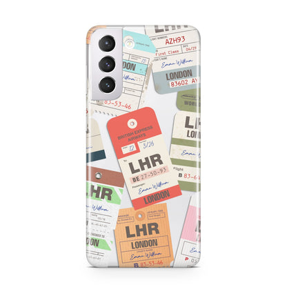 Custom Baggage Tag Collage Samsung S21 Case