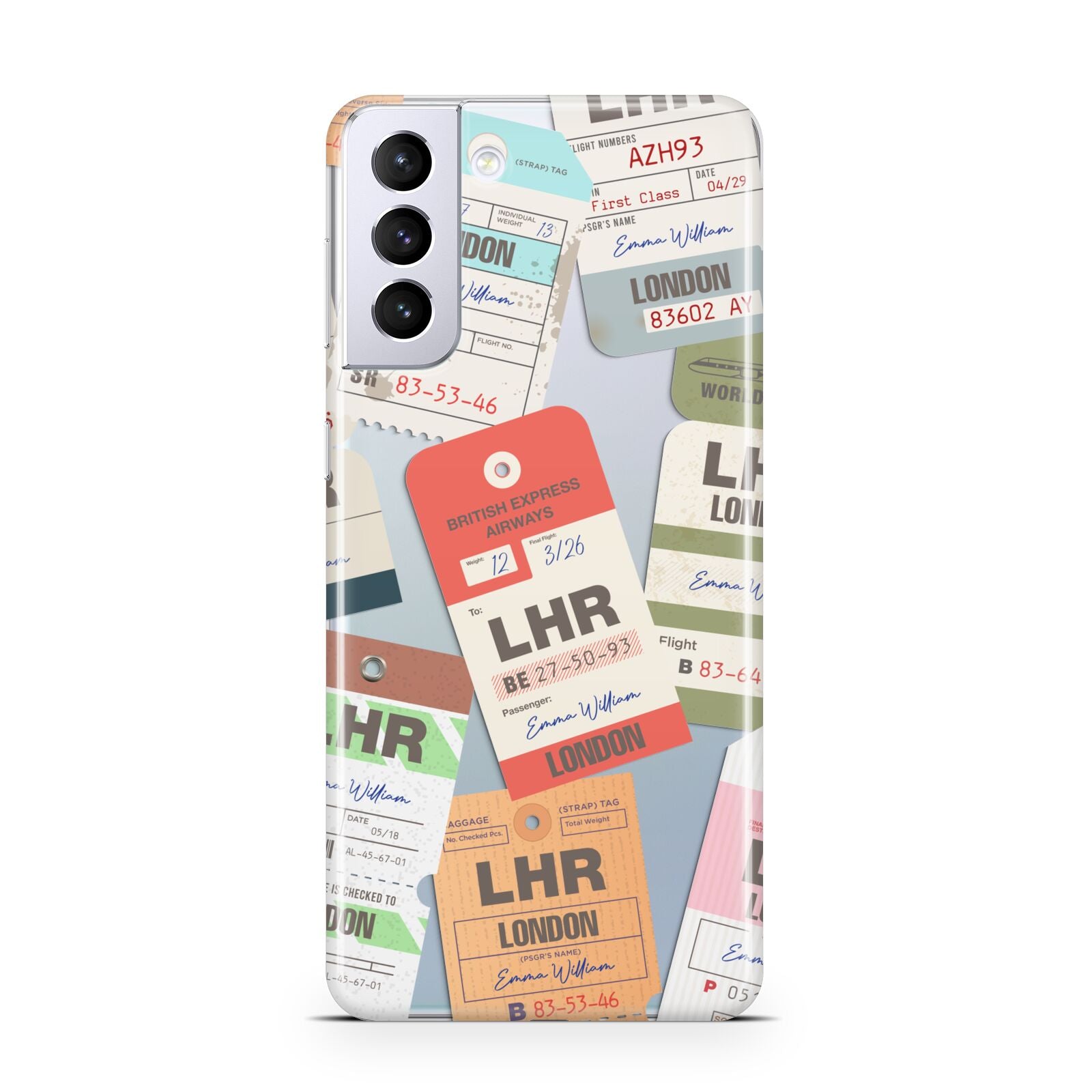 Custom Baggage Tag Collage Samsung S21 Plus Phone Case