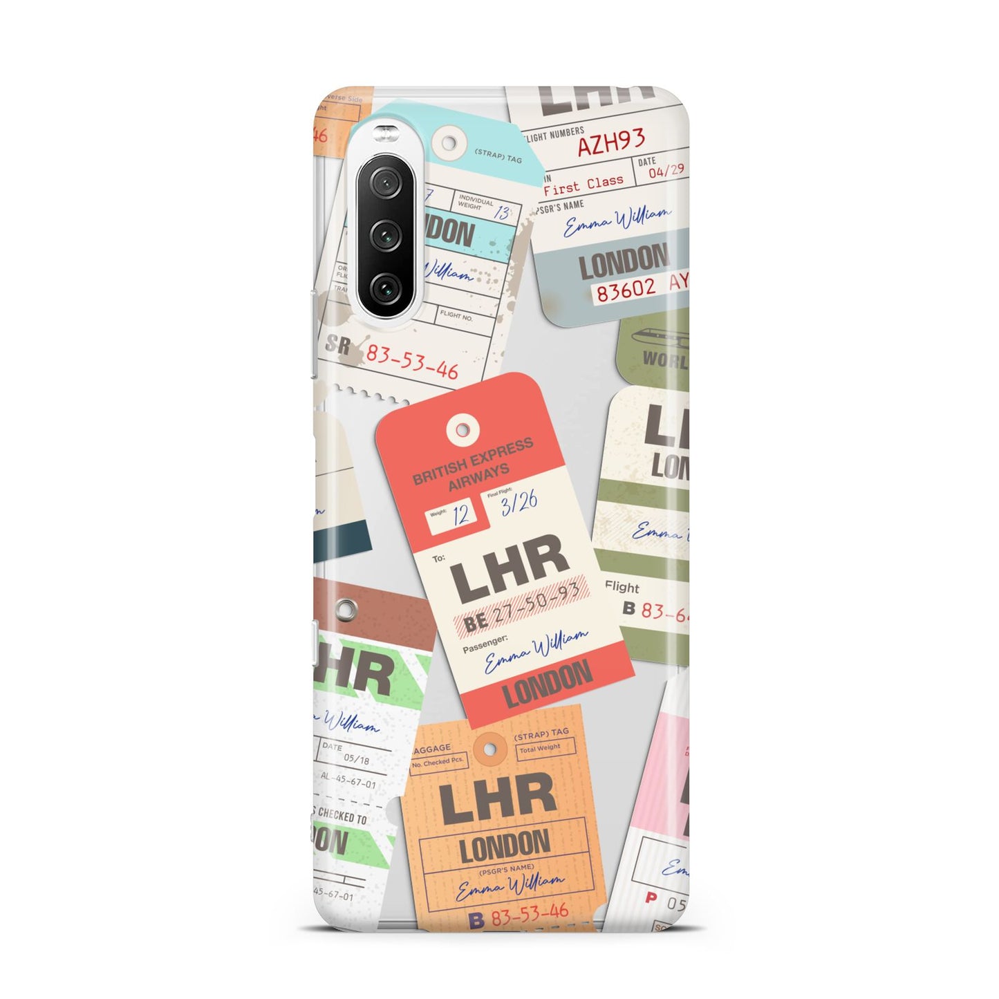 Custom Baggage Tag Collage Sony Xperia 10 III Case