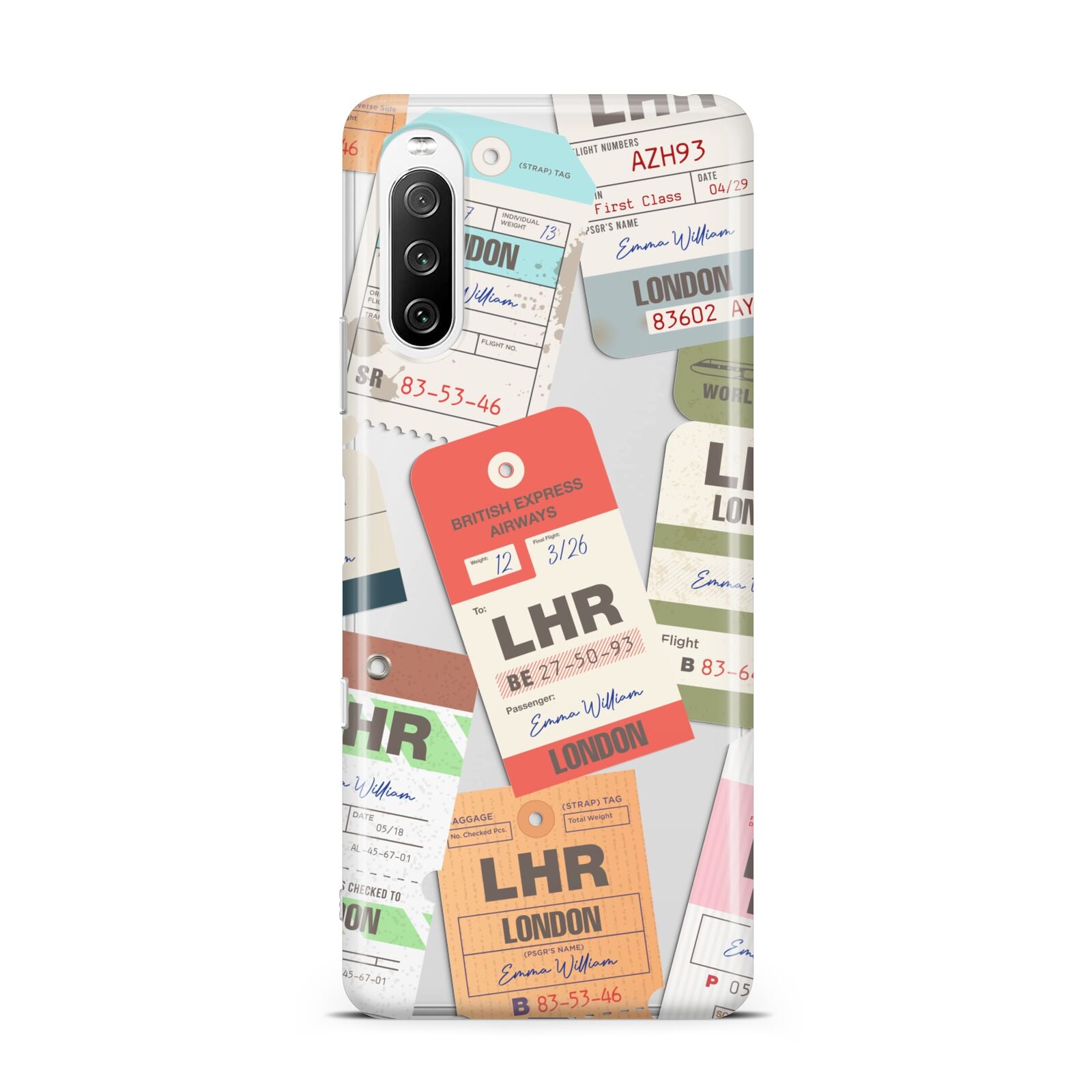 Custom Baggage Tag Collage Sony Xperia 10 III Case