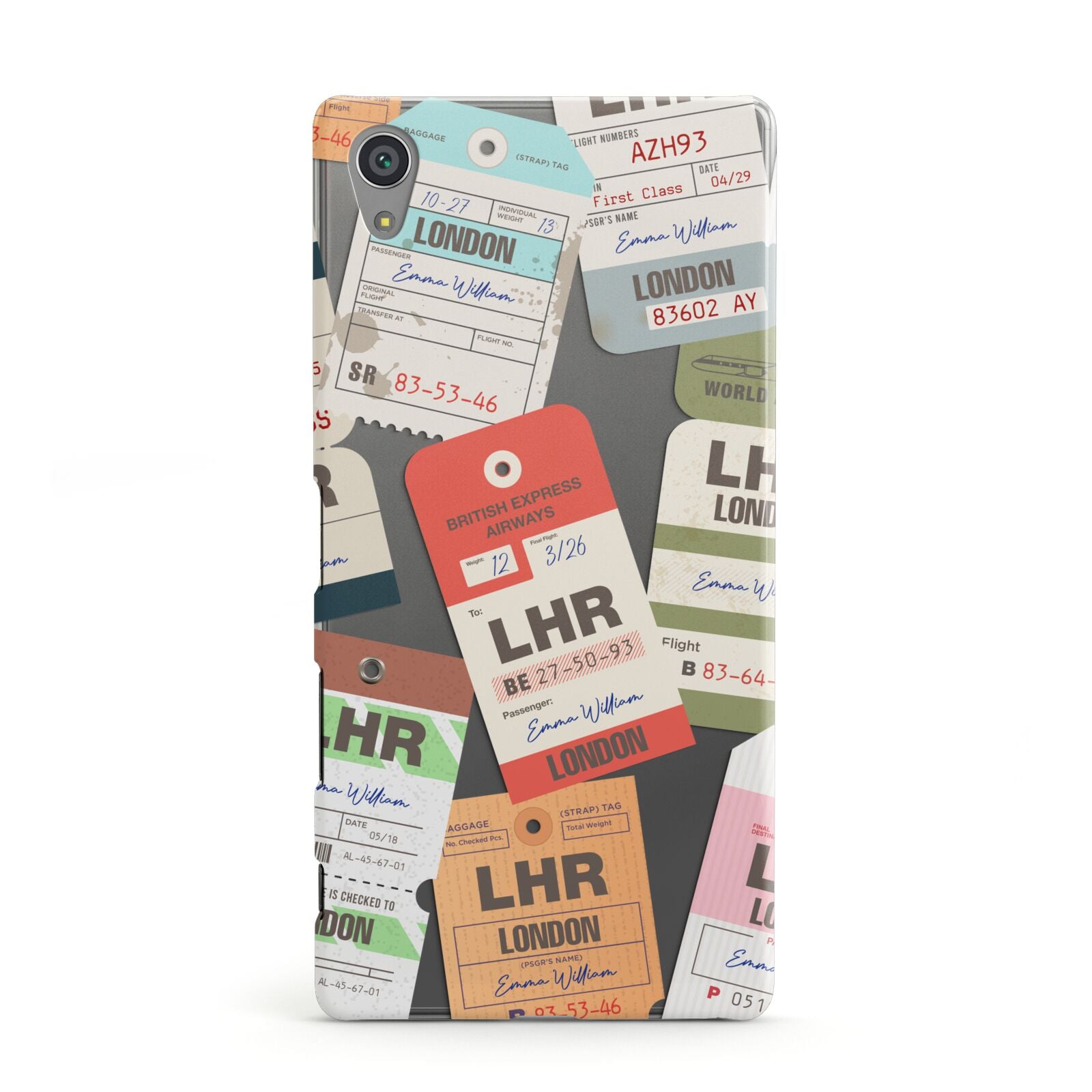 Custom Baggage Tag Collage Sony Xperia Case