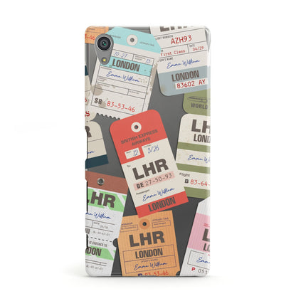 Custom Baggage Tag Collage Sony Xperia Case