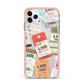 Custom Baggage Tag Collage iPhone 11 Pro Max Impact Pink Edge Case