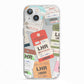 Custom Baggage Tag Collage iPhone 13 TPU Impact Case with White Edges