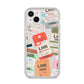 Custom Baggage Tag Collage iPhone 14 Plus Clear Tough Case Starlight
