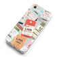 Custom Baggage Tag Collage iPhone 8 Bumper Case on Silver iPhone Alternative Image