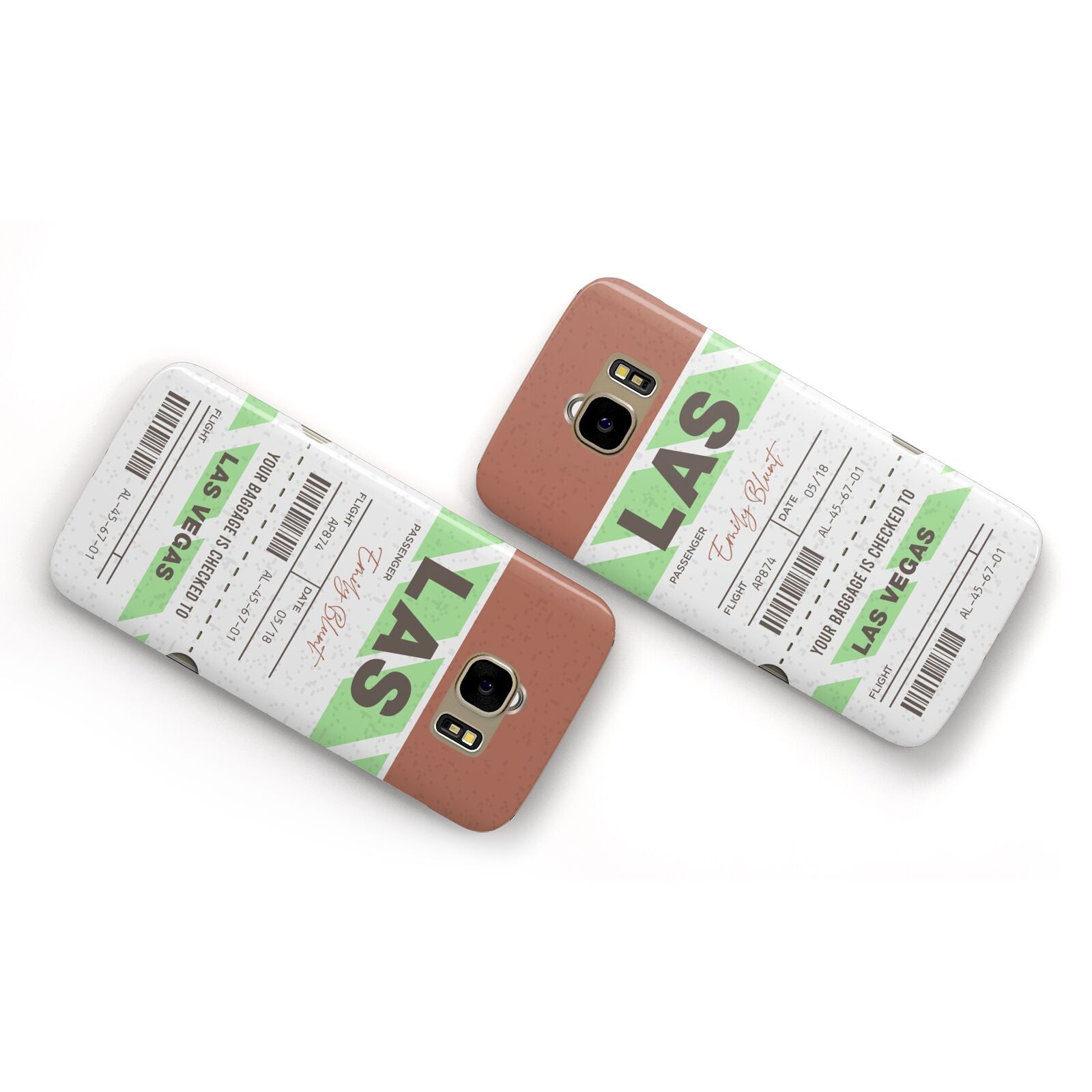 Custom Baggage Tag Samsung Galaxy Case Flat Overview