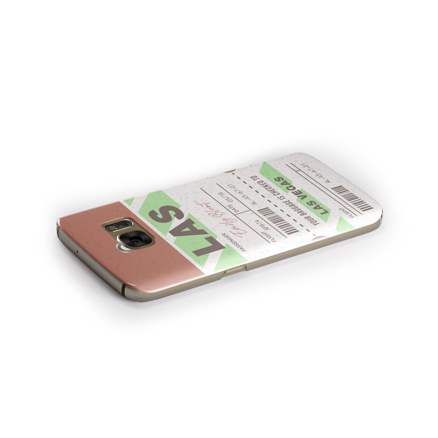 Custom Baggage Tag Samsung Galaxy Case Side Close Up