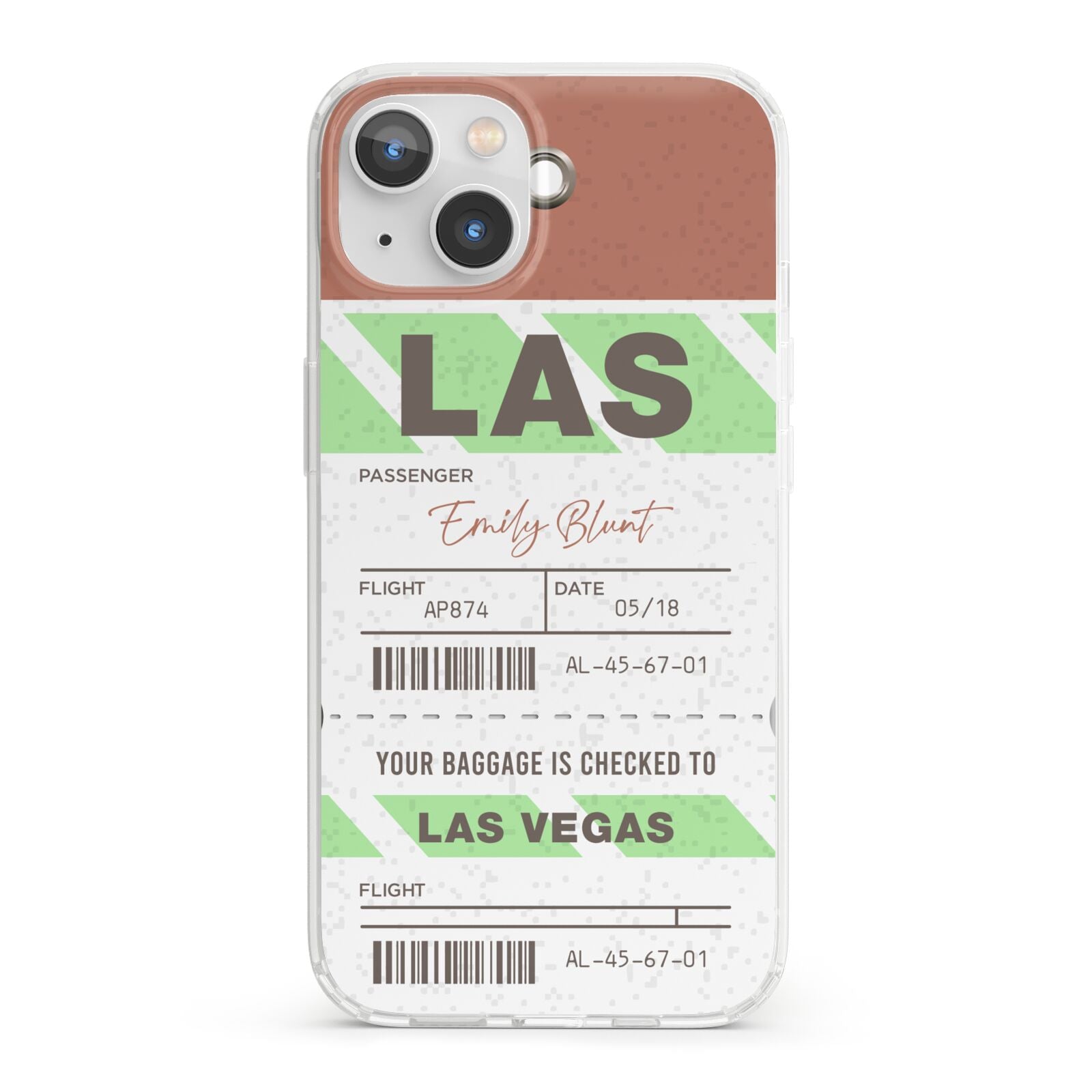 Custom Baggage Tag iPhone 13 Clear Bumper Case