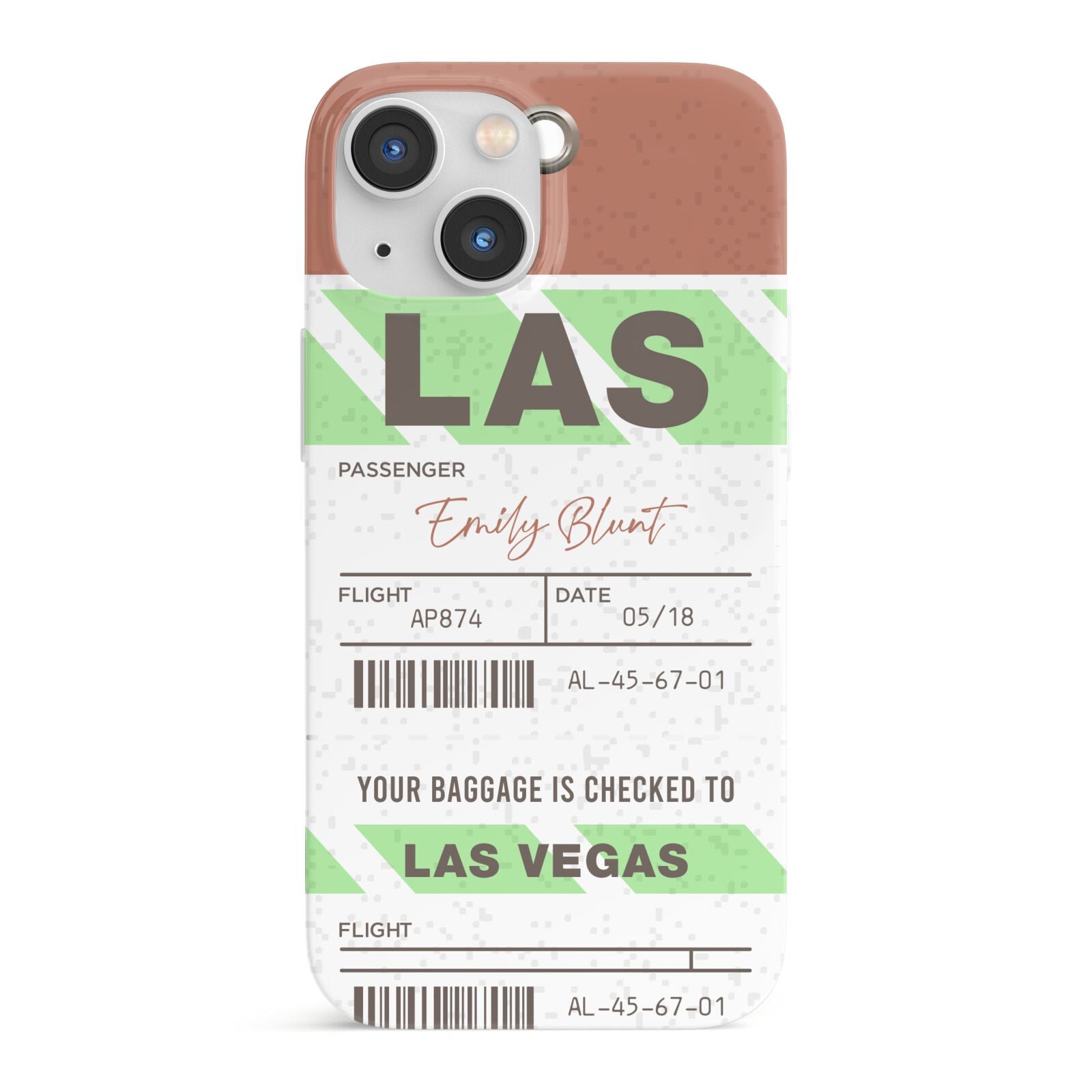 Custom Baggage Tag iPhone 13 Mini Full Wrap 3D Snap Case