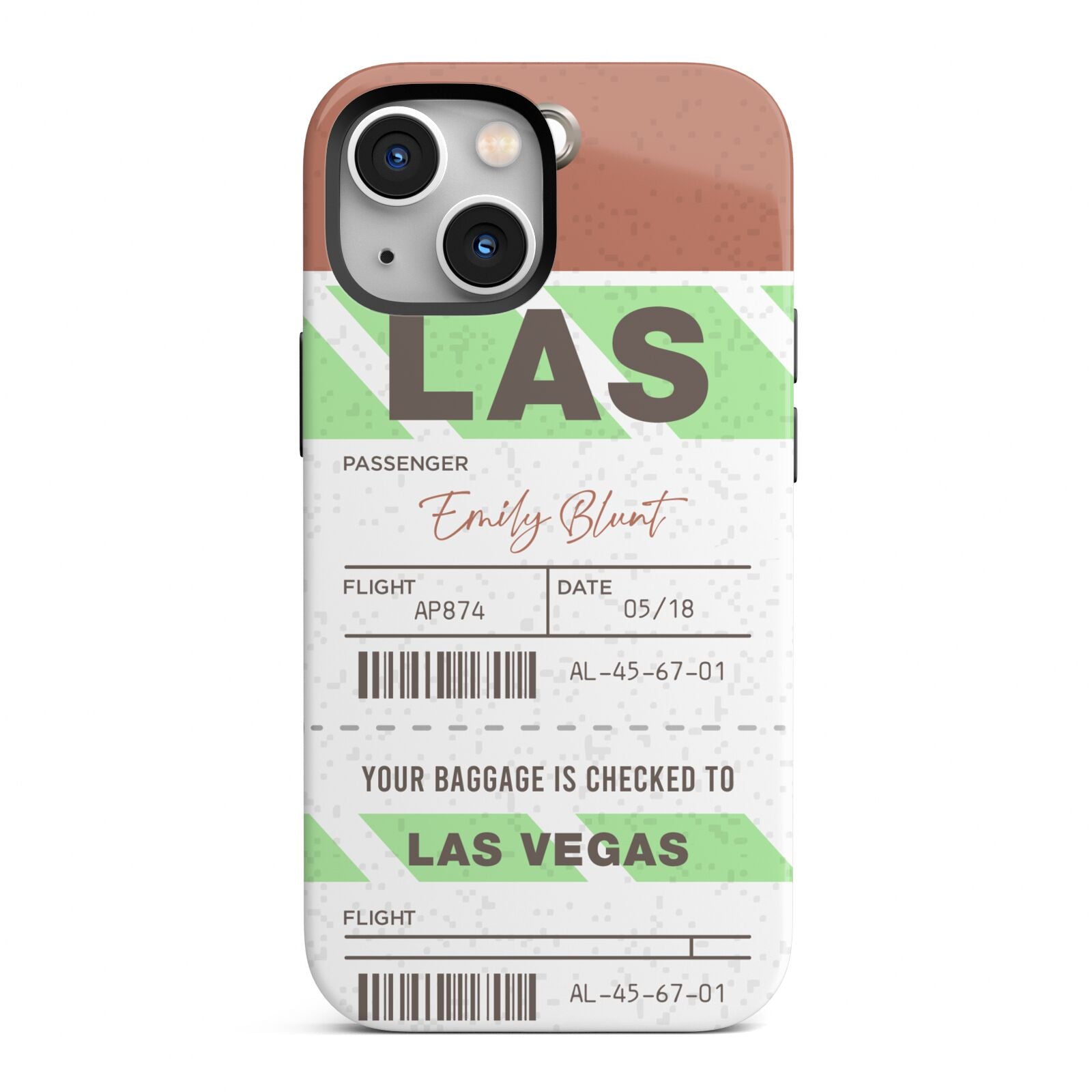 Custom Baggage Tag iPhone 13 Mini Full Wrap 3D Tough Case