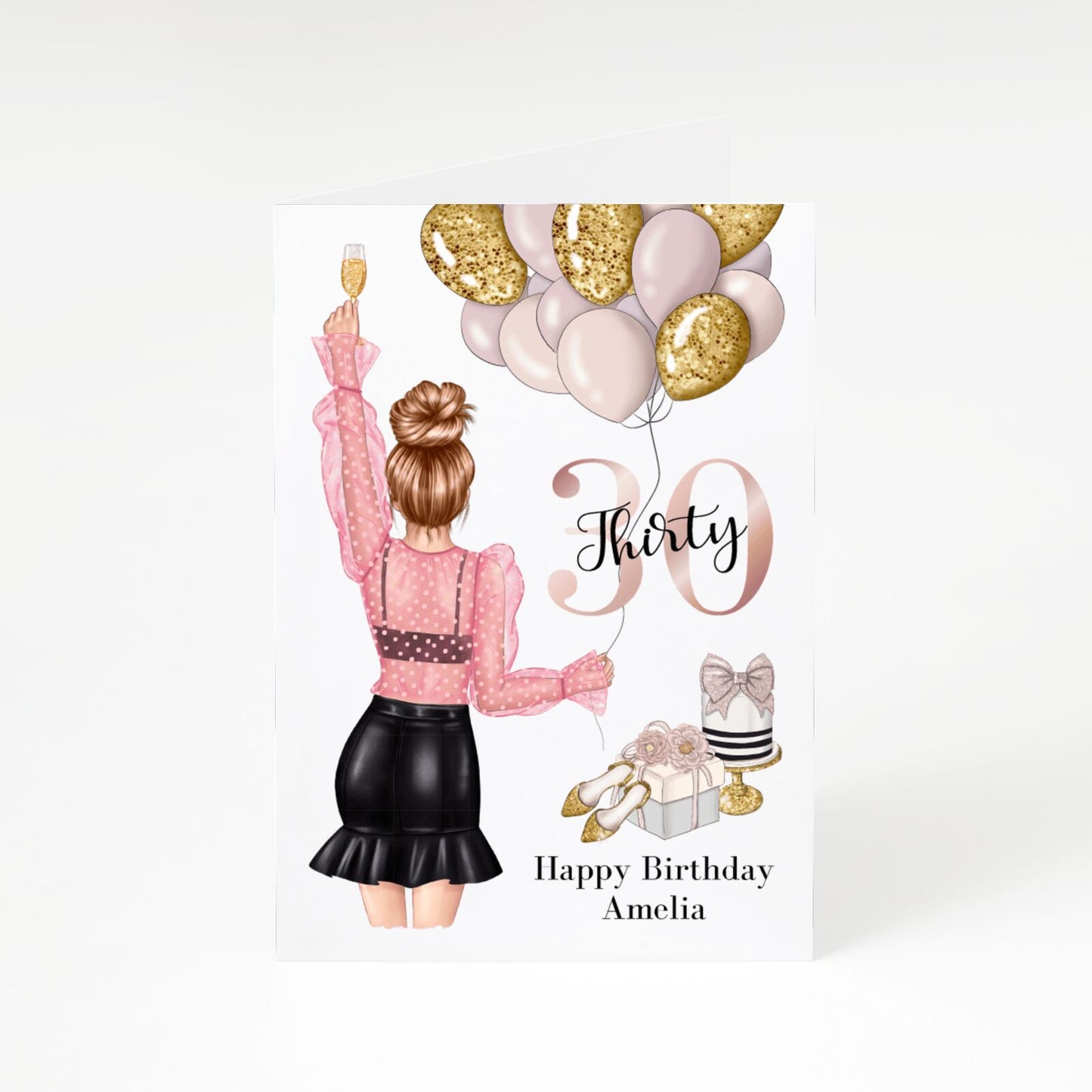 Custom Bestie Happy Birthday A5 Greetings Card