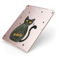 Custom Black Cat Apple iPad Case on Rose Gold iPad Side View