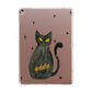 Custom Black Cat Apple iPad Rose Gold Case