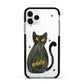 Custom Black Cat Apple iPhone 11 Pro in Silver with Black Impact Case