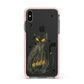Custom Black Cat Apple iPhone Xs Max Impact Case Pink Edge on Black Phone