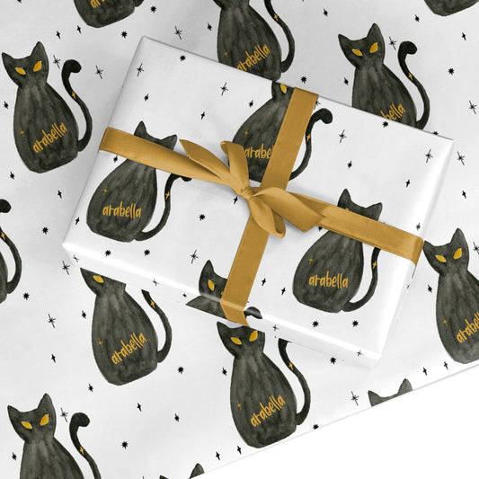 Custom Black Cat Custom Wrapping Paper