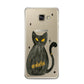 Custom Black Cat Samsung Galaxy A3 2016 Case on gold phone