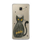 Custom Black Cat Samsung Galaxy A5 2016 Case on gold phone