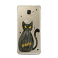 Custom Black Cat Samsung Galaxy A7 2016 Case on gold phone