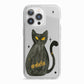 Custom Black Cat iPhone 13 Pro TPU Impact Case with White Edges