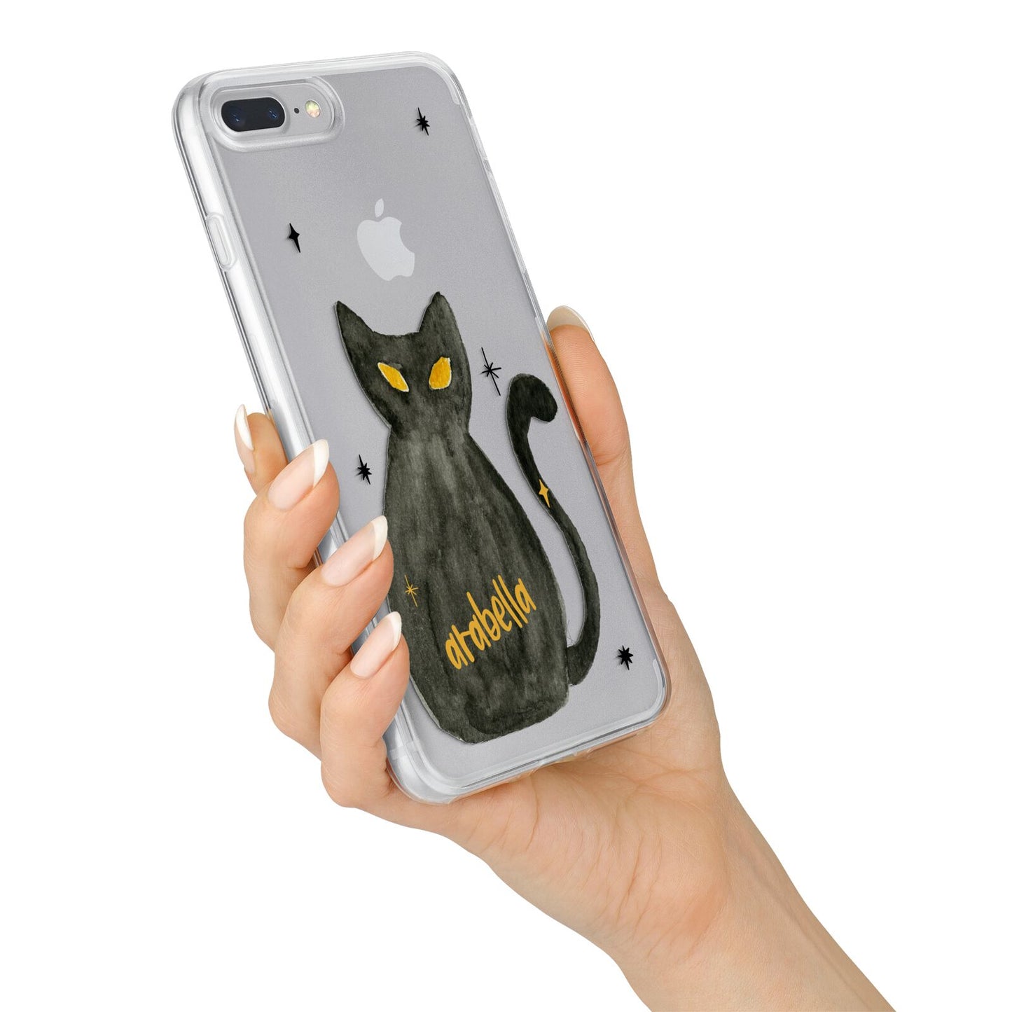 Custom Black Cat iPhone 7 Plus Bumper Case on Silver iPhone Alternative Image
