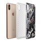 Custom Black Swirl Marble Apple iPhone Xs Max 3D Tough Case Expanded View