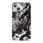 Custom Black Swirl Marble iPhone 13 Full Wrap 3D Snap Case