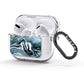 Custom Blue Swirl Marble AirPods Glitter Case 3rd Gen Side Image