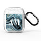 Custom Blue Swirl Marble AirPods Glitter Case