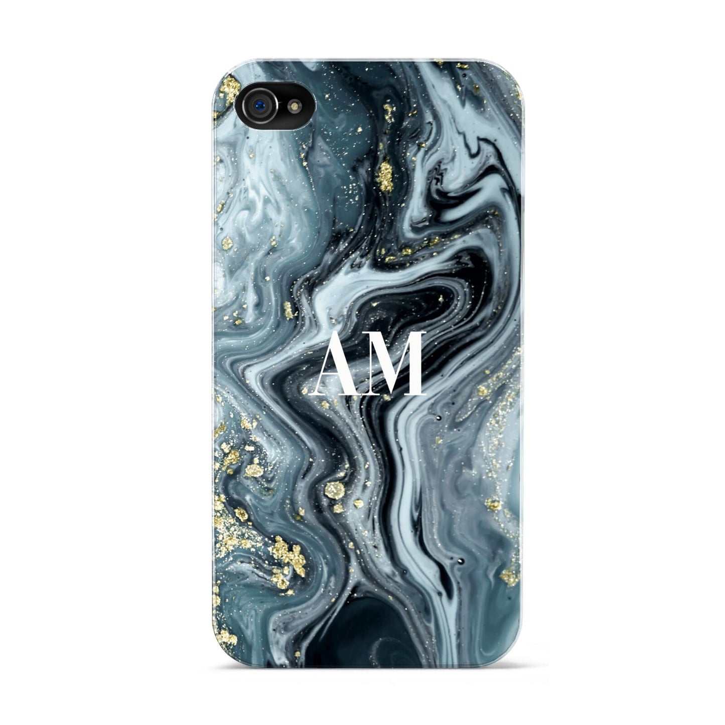 Custom Blue Swirl Marble Apple iPhone 4s Case