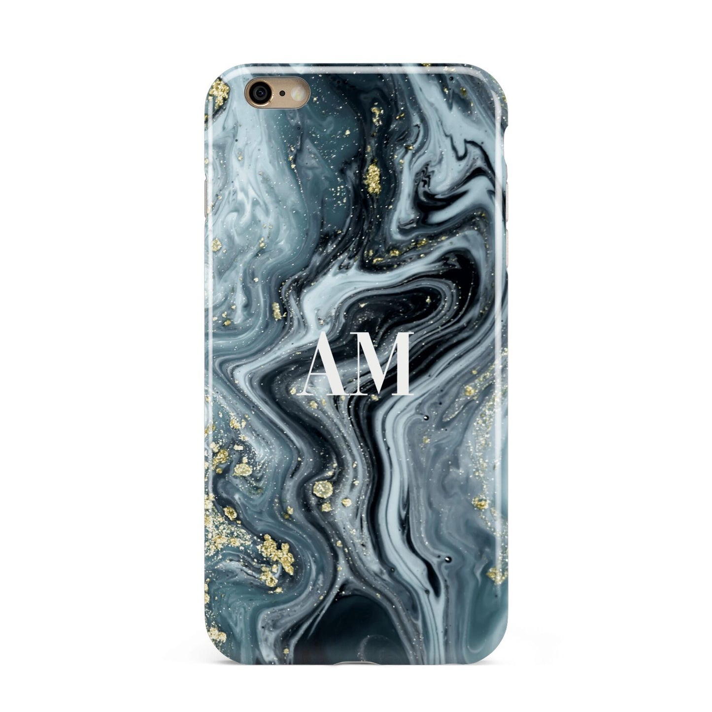 Custom Blue Swirl Marble Apple iPhone 6 Plus 3D Tough Case