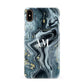 Custom Blue Swirl Marble Apple iPhone Xs Max 3D Snap Case