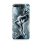 Custom Blue Swirl Marble Huawei Y7 2018
