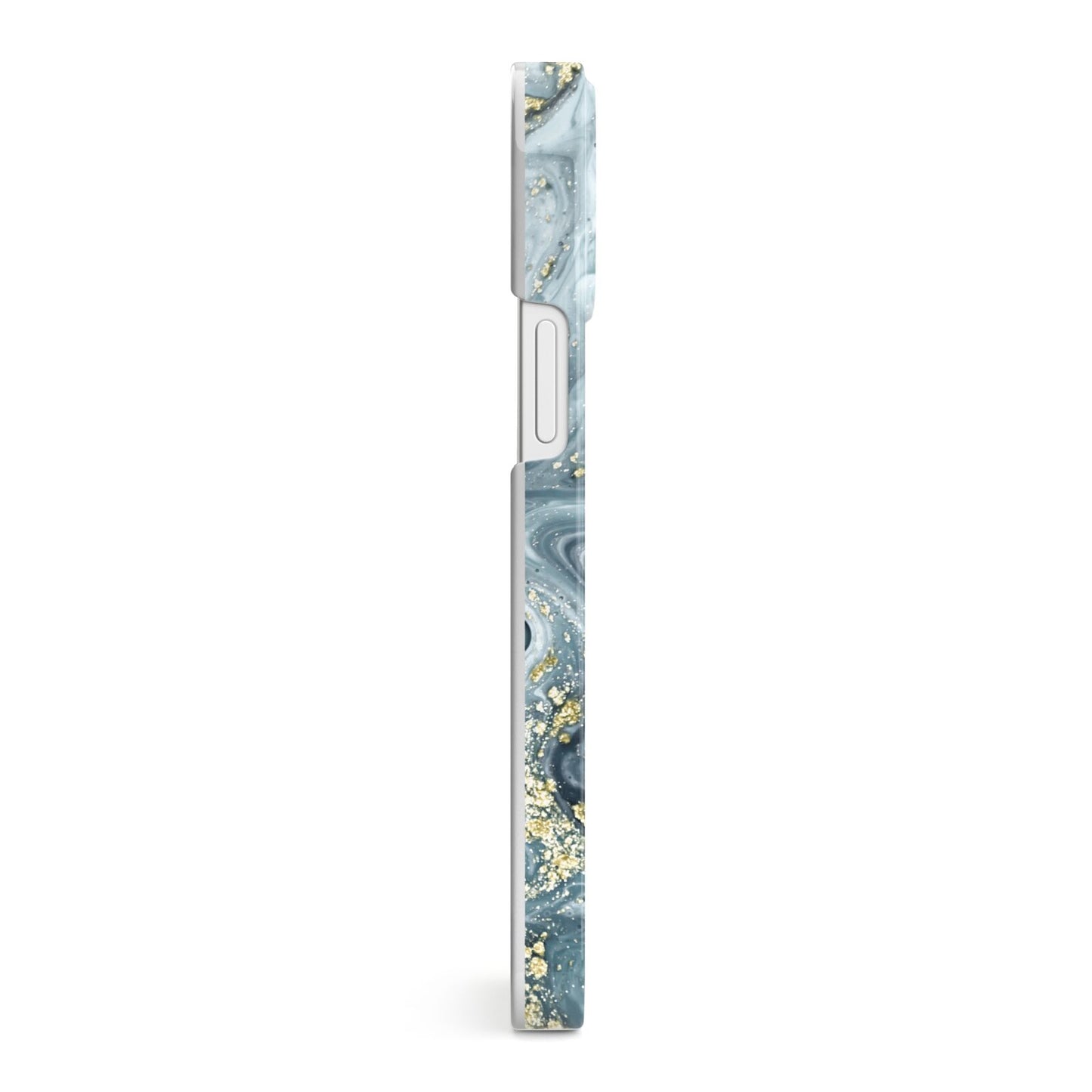 Custom Blue Swirl Marble iPhone 13 Mini Side Image 3D Snap Case