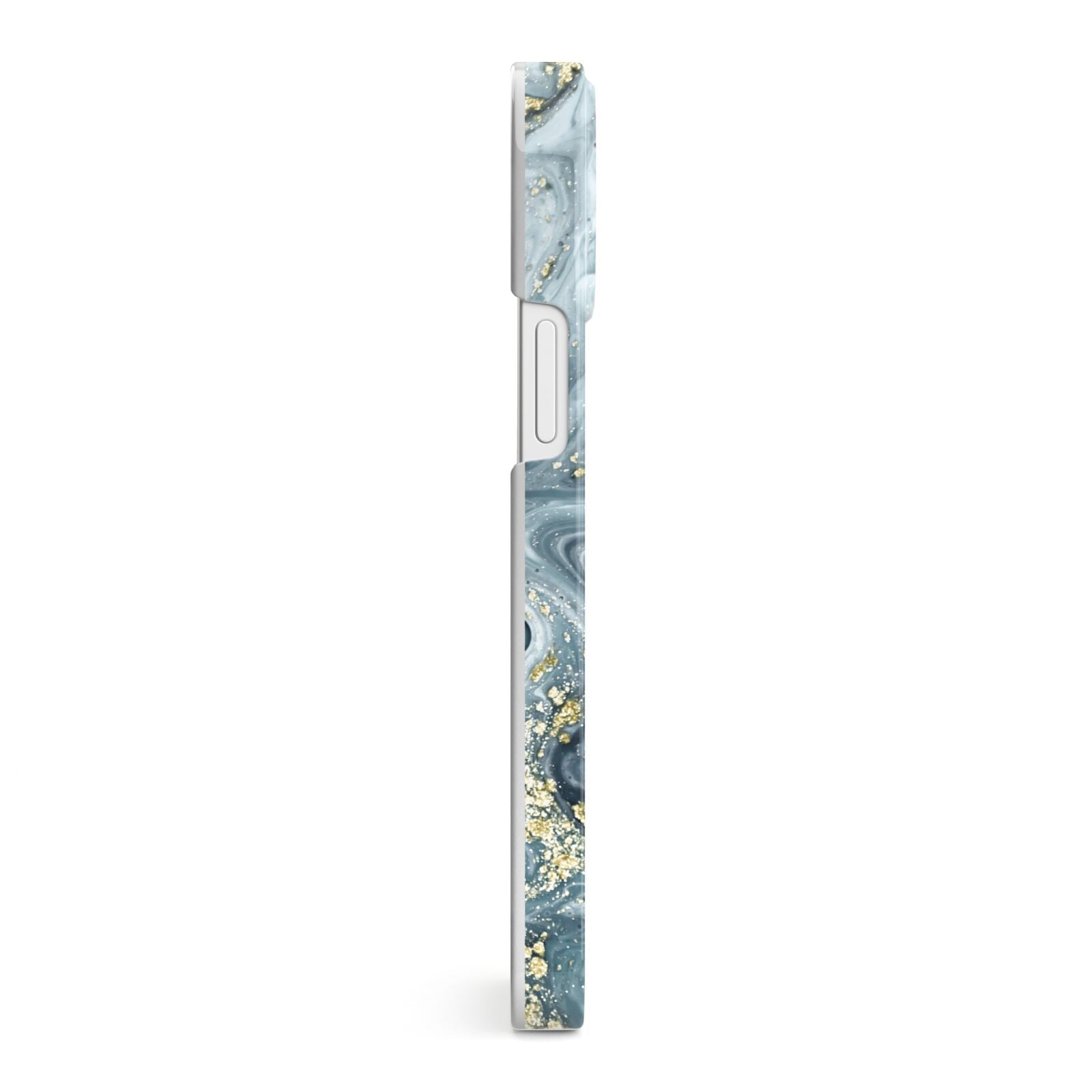 Custom Blue Swirl Marble iPhone 13 Mini Side Image 3D Snap Case