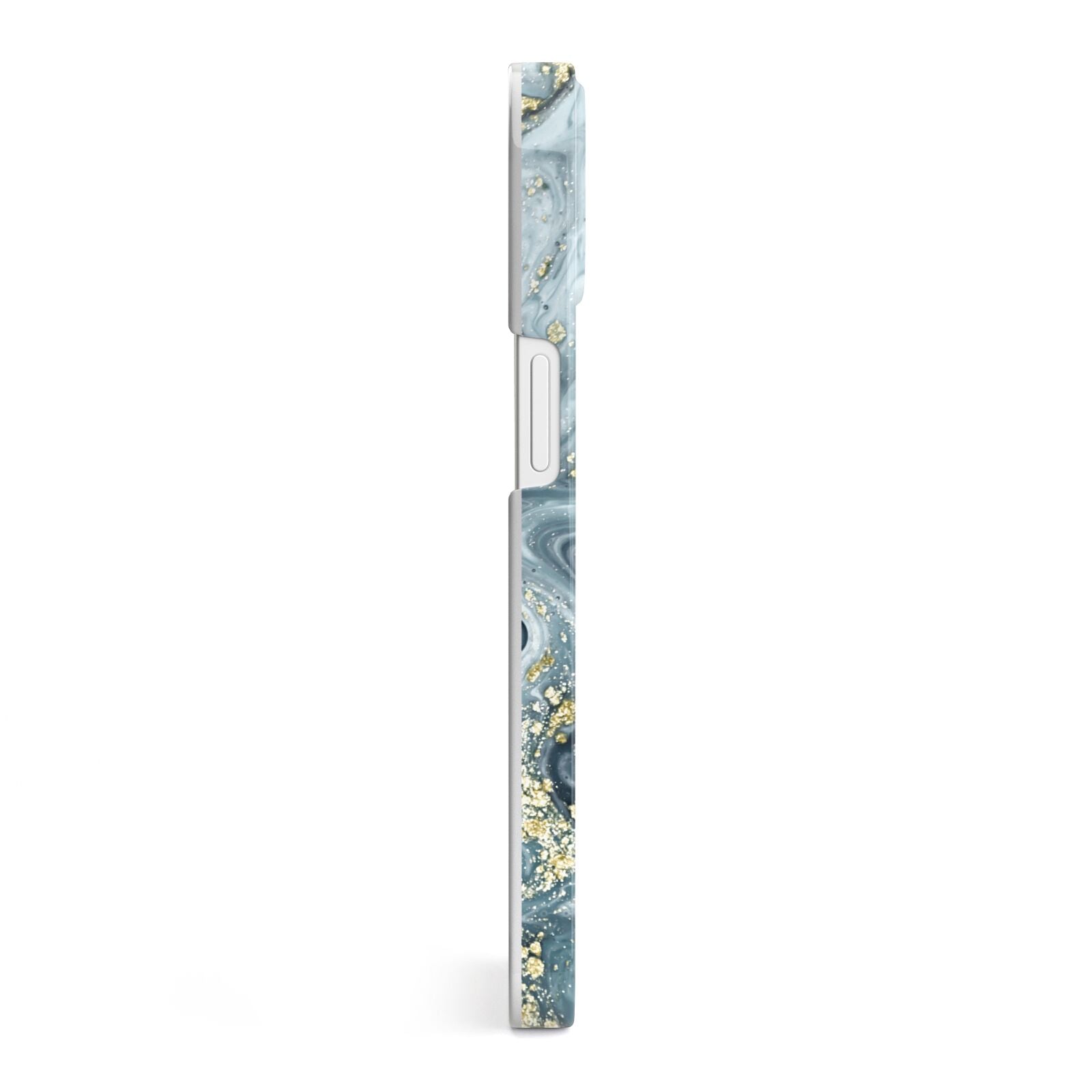 Custom Blue Swirl Marble iPhone 13 Side Image 3D Snap Case