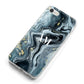 Custom Blue Swirl Marble iPhone 8 Bumper Case on Silver iPhone Alternative Image