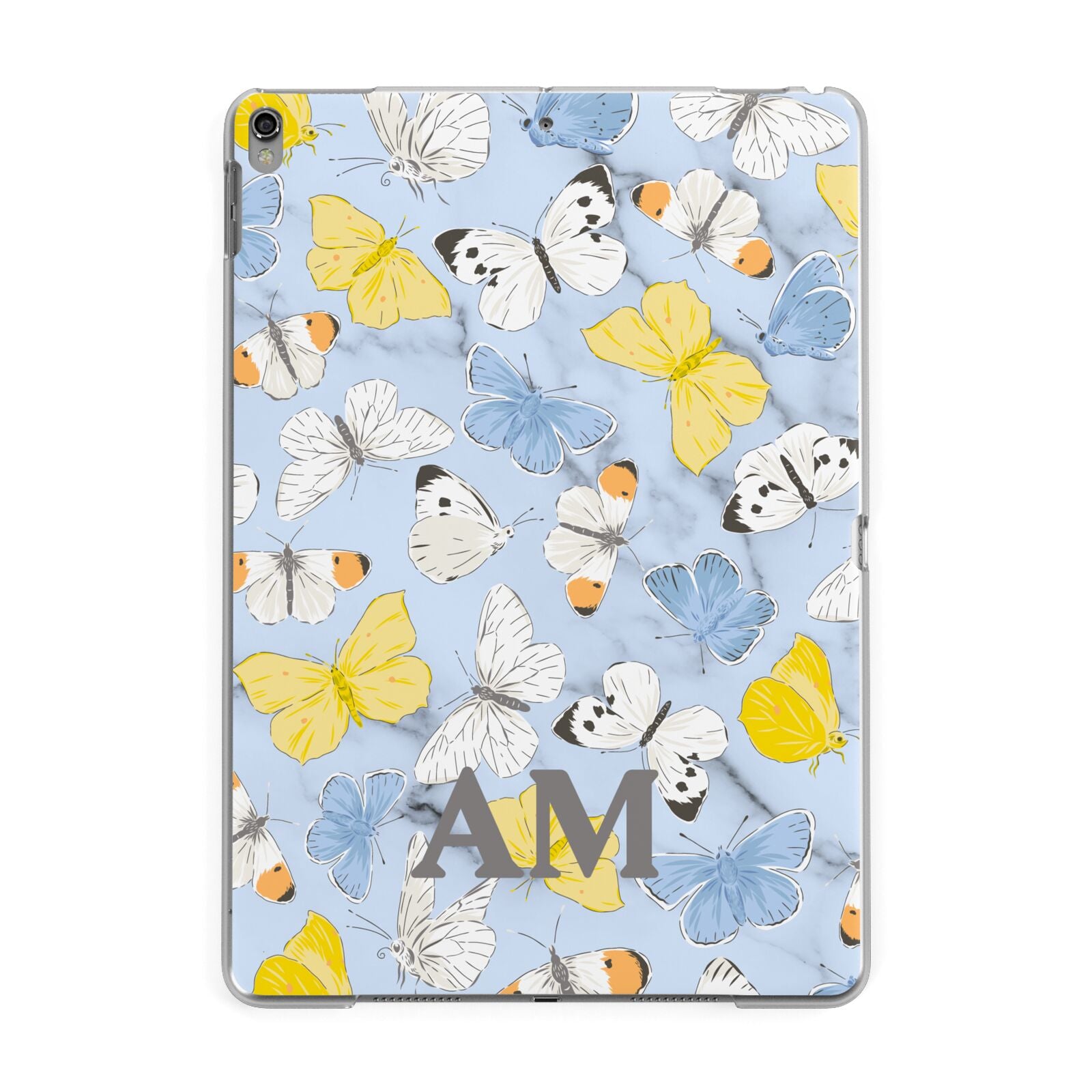 Custom Butterfly Apple iPad Grey Case