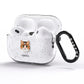 Custom Cat Illustration with Name AirPods Pro Glitter Case Side Image