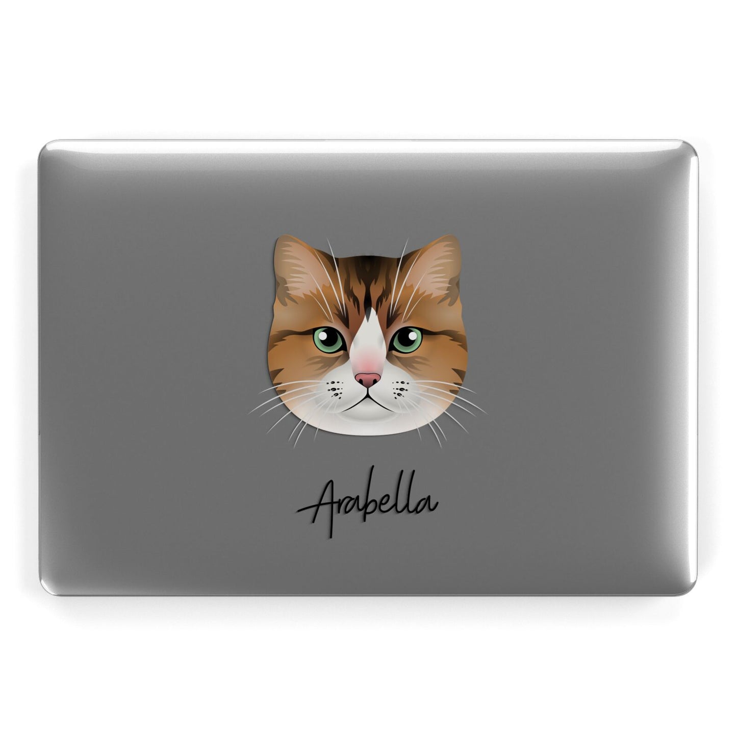 Custom Cat Illustration with Name Apple MacBook Case
