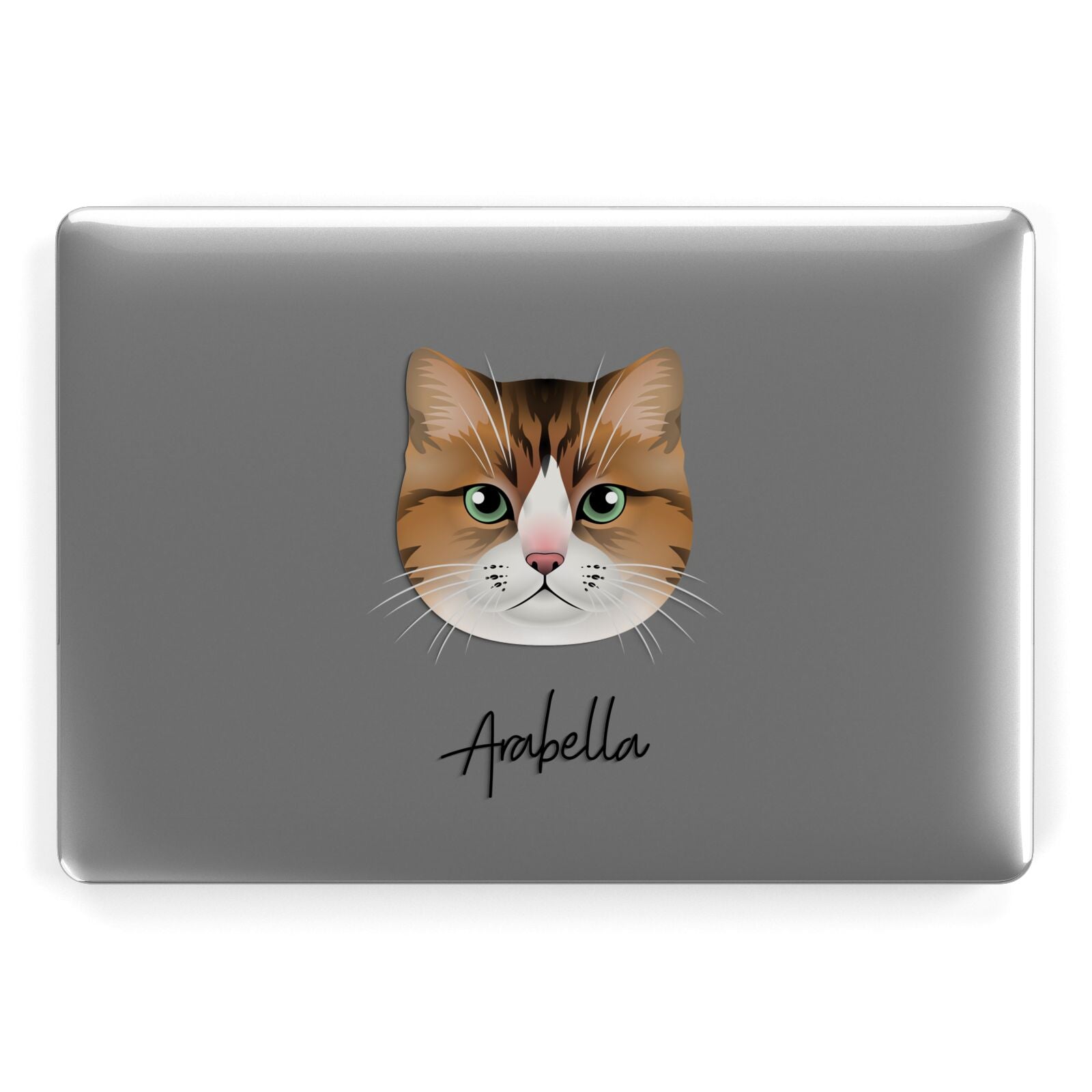 Custom Cat Illustration with Name Apple MacBook Case