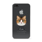 Custom Cat Illustration with Name Apple iPhone 4s Case