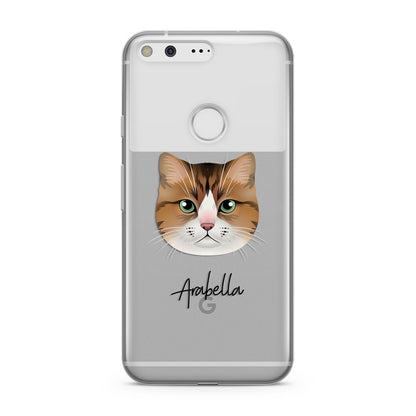 Custom Cat Illustration with Name Google Pixel Case