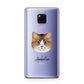 Custom Cat Illustration with Name Huawei Mate 20X Phone Case