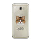 Custom Cat Illustration with Name Samsung Galaxy A8 2016 Case